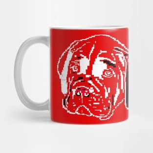 Dog Cane Corso white puppies on red background Mug